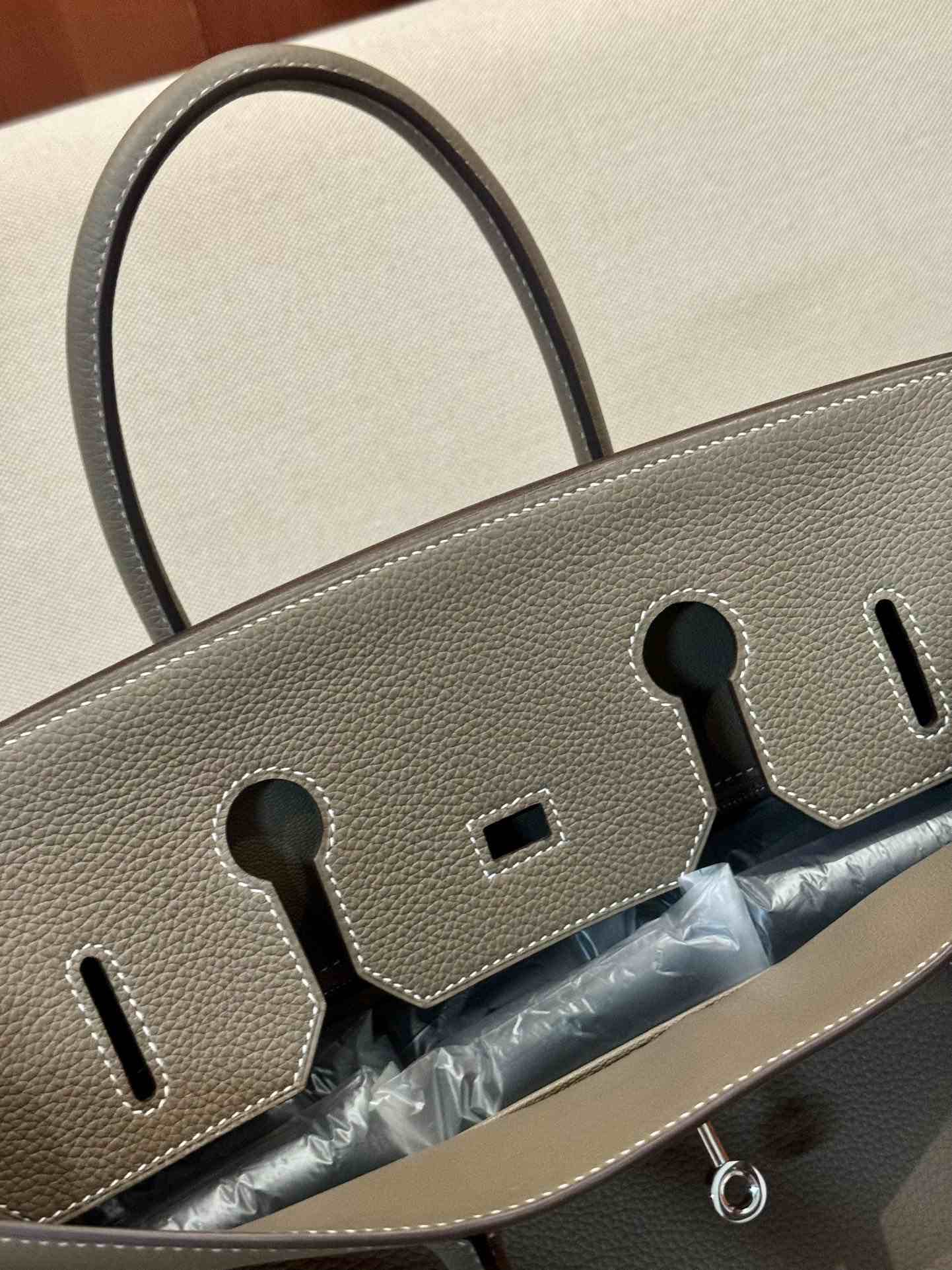 HERMES Birkin 35 Etoupe Togo Gold-tone Hardware