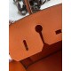 HERMES Birkin 35 Orange Epsom Silver-tone Hardware