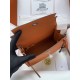 HERMES Kelly 25 Orange Epsom Silver-tone Hardware