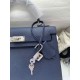 HERMES Kelly 25 Deep Blue Epsom Silver-tone Hardware