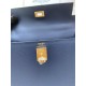 HERMES Kelly 25 Deep Blue Epsom Gold-tone Hardware