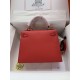 HERMES Kelly 25 Rouge De Corur Epsom Gold-tone Hardware