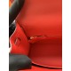 HERMES Kelly 25 Rouge De Corur Epsom Gold-tone Hardware