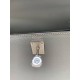 HERMES Kelly 25 Bleu Lin Epsom Silver-tone Hardware