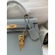 HERMES Kelly 25 Bleu Lin Epsom Gold-tone Hardware