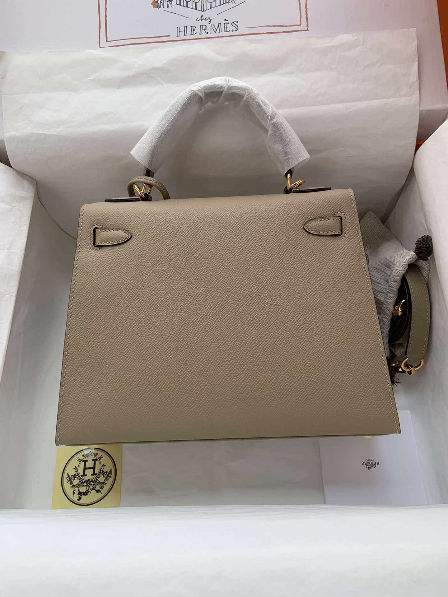 HERMES Kelly 25 Trench Epsom Gold-tone Hardware