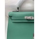 HERMES Kelly 25 Malachite Epsom Silver-tone Hardware