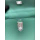 HERMES Kelly 25 Malachite Epsom Silver-tone Hardware