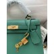 HERMES Kelly 25 Malachite Epsom Gold-tone Hardware