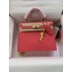 HERMES Kelly 25 Rose Lipsur Epsom Gold-tone Hardware