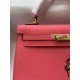 HERMES Kelly 25 Rose Lipsur Epsom Gold-tone Hardware