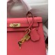 HERMES Kelly 25 Rose Lipsur Epsom Gold-tone Hardware