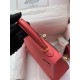 HERMES Kelly 25 Rose Lipsur Epsom Gold-tone Hardware