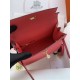 HERMES Kelly 25 Rose Lipsur Epsom Gold-tone Hardware