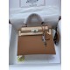 HERMES Kelly 25 Gold Epsom Silver-tone Hardware