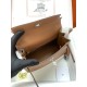 HERMES Kelly 25 Gold Epsom Silver-tone Hardware