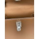 HERMES Kelly 25 Gold Epsom Silver-tone Hardware