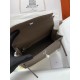 HERMES Kelly 25 Etoupe Epsom Silver-tone Hardware