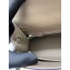 HERMES Kelly 25 Etoupe Epsom Silver-tone Hardware