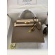 HERMES Kelly 25 Etoupe Epsom Gold-tone Hardware