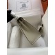 HERMES Kelly 25 Craie Epsom Silver-tone Hardware