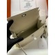 HERMES Kelly 25 Craie Epsom Silver-tone Hardware