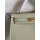 HERMES Kelly 25 Craie Epsom Gold-tone Hardware