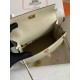 HERMES Kelly 25 Craie Epsom Gold-tone Hardware