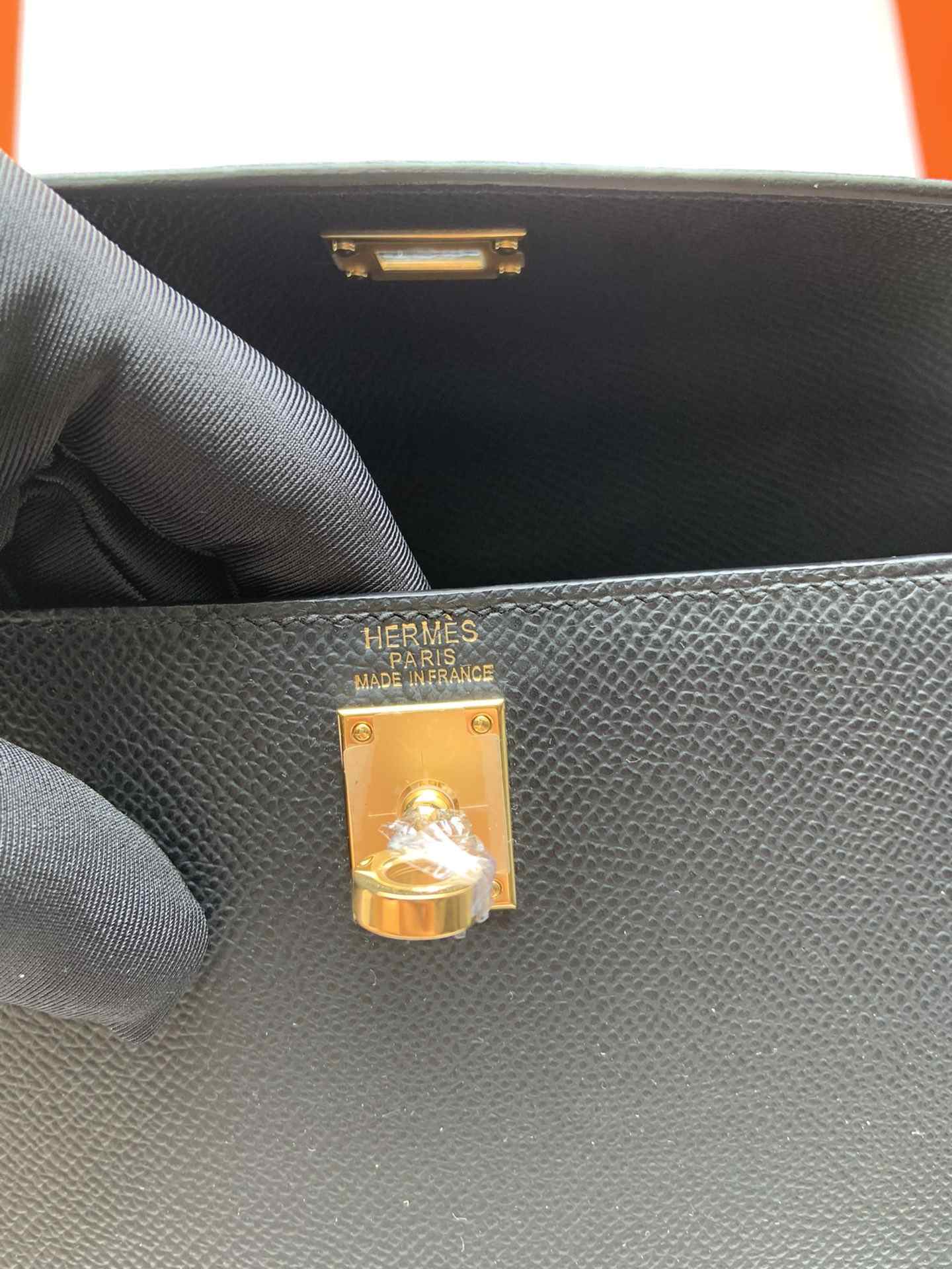 HERMES Kelly 25 Nior Epsom Gold-tone Hardware