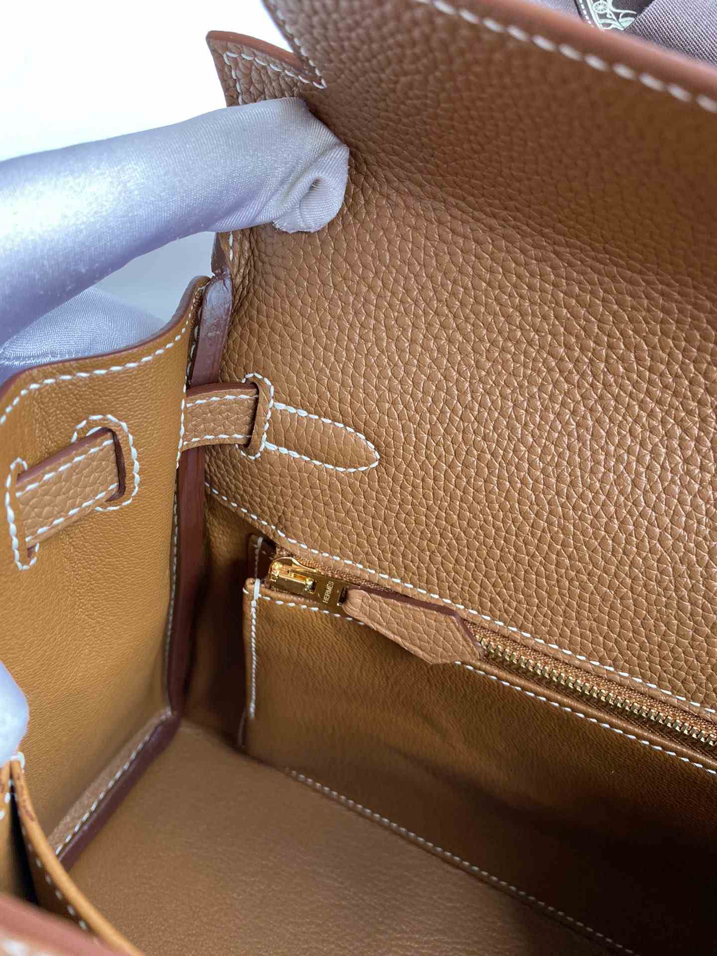 HERMES Kelly 25 Gold Togo Gold-tone Hardware