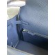 HERMES Kelly 25 Bleu Sapphir Togo Silver-tone Hardware