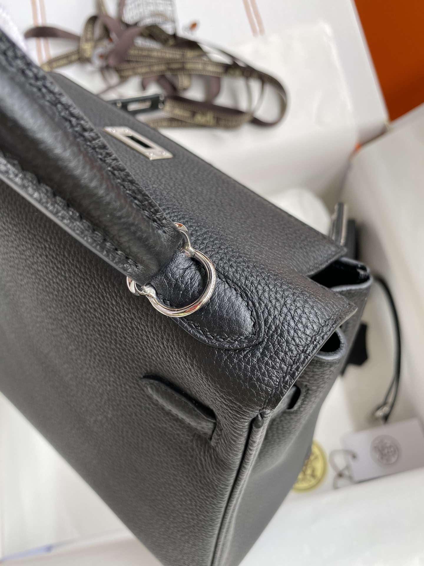 HERMES Kelly 25 Nior Togo Silver-tone Hardware