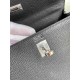 HERMES Kelly 25 Nior Togo Silver-tone Hardware