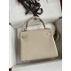 HERMES Kelly 25 Craie Togo Gold-tone Hardware