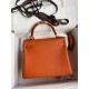 HERMES Kelly 25 Orange Togo Gold-tone Hardware