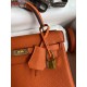 HERMES Kelly 25 Orange Togo Gold-tone Hardware