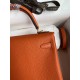 HERMES Kelly 25 Orange Togo Gold-tone Hardware