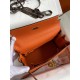 HERMES Kelly 25 Orange Togo Gold-tone Hardware