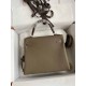 HERMES Kelly 25 Etoupe Togo Silver-tone Hardware