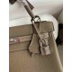 HERMES Kelly 25 Etoupe Togo Silver-tone Hardware