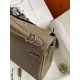 HERMES Kelly 25 Etoupe Togo Silver-tone Hardware