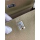 HERMES Kelly 25 Etoupe Togo Silver-tone Hardware