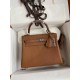 HERMES Kelly 25 Gold Togo Silver-tone Hardware