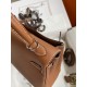 HERMES Kelly 25 Gold Togo Silver-tone Hardware