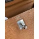 HERMES Kelly 25 Gold Togo Silver-tone Hardware