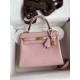 HERMES Kelly 25 Rose Sakura Togo Gold-tone Hardware