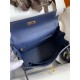 HERMES Kelly 25 Deep Blue Togo Gold-tone Hardware