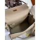 HERMES Kelly 25 Gris Tourterelle Togo Gold-tone Hardware