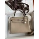 HERMES Kelly 25 Gris Tourterelle Togo Silver-tone Hardware