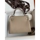 HERMES Kelly 25 Gris Tourterelle Togo Silver-tone Hardware